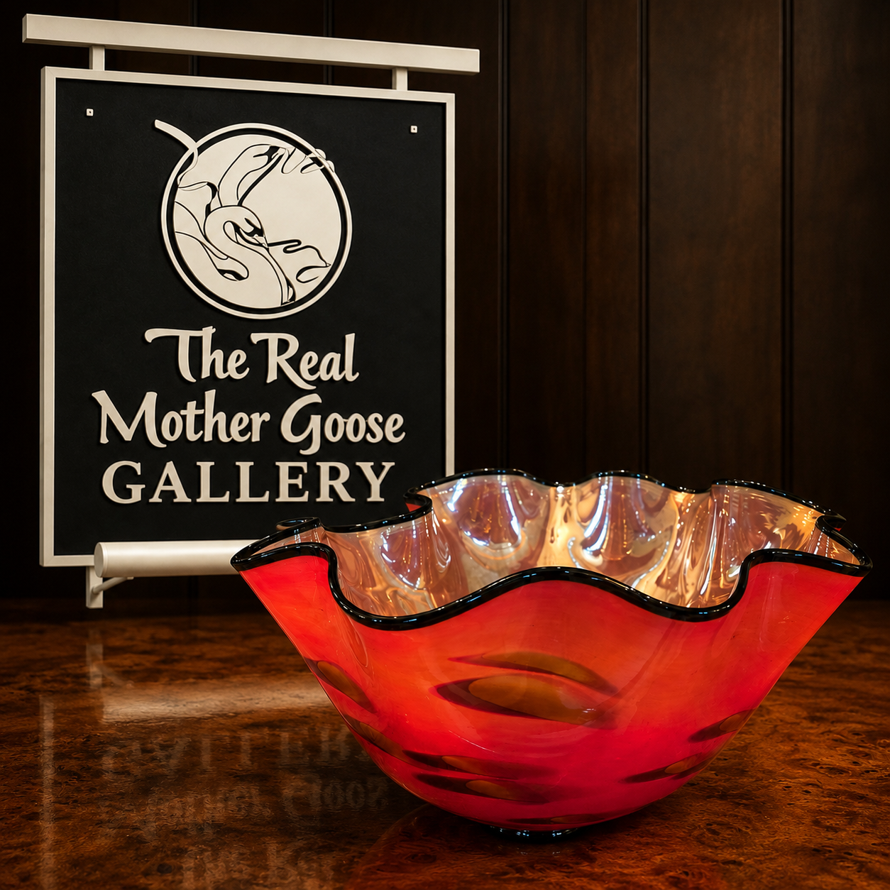 Free-Form Art Glass Vessel
