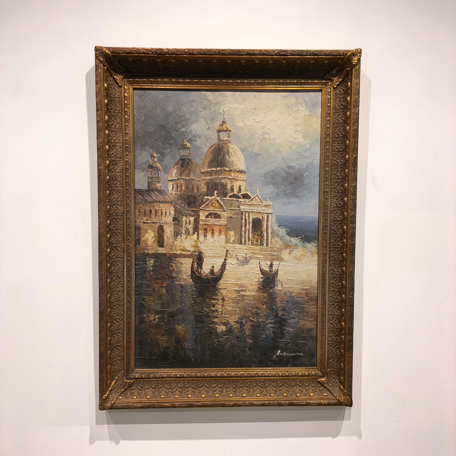 ANTONIO, Signed Oil on Canvas, Venice