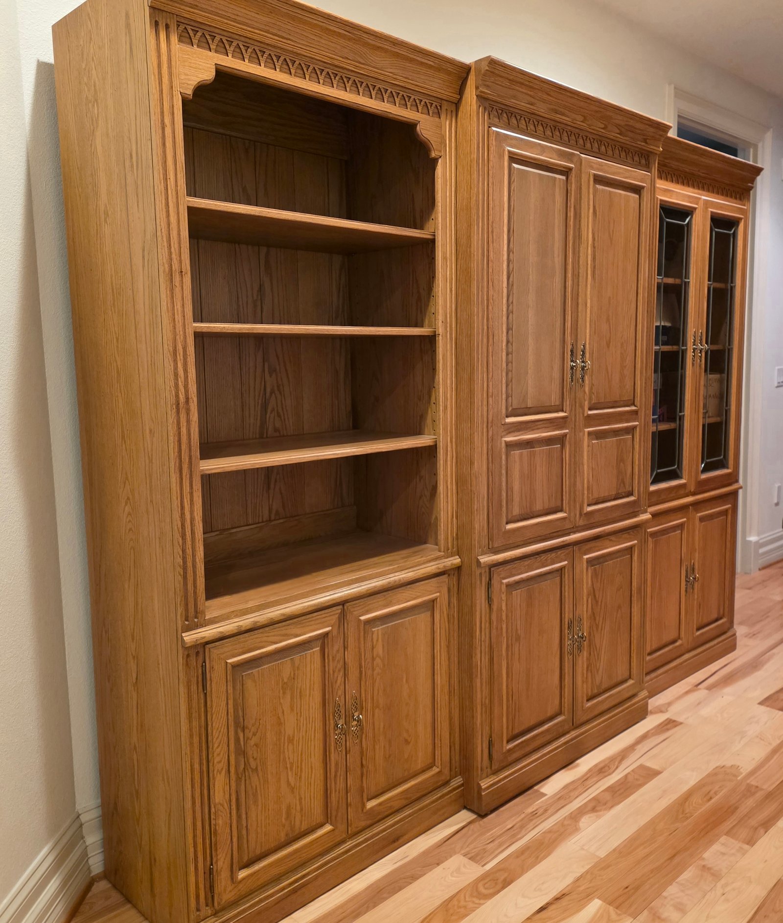 3-pc Oak Wall System