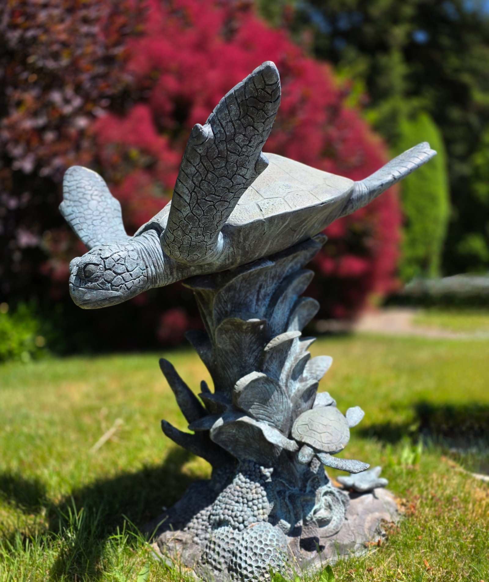 Bronze Sea Turtle Single Table Base