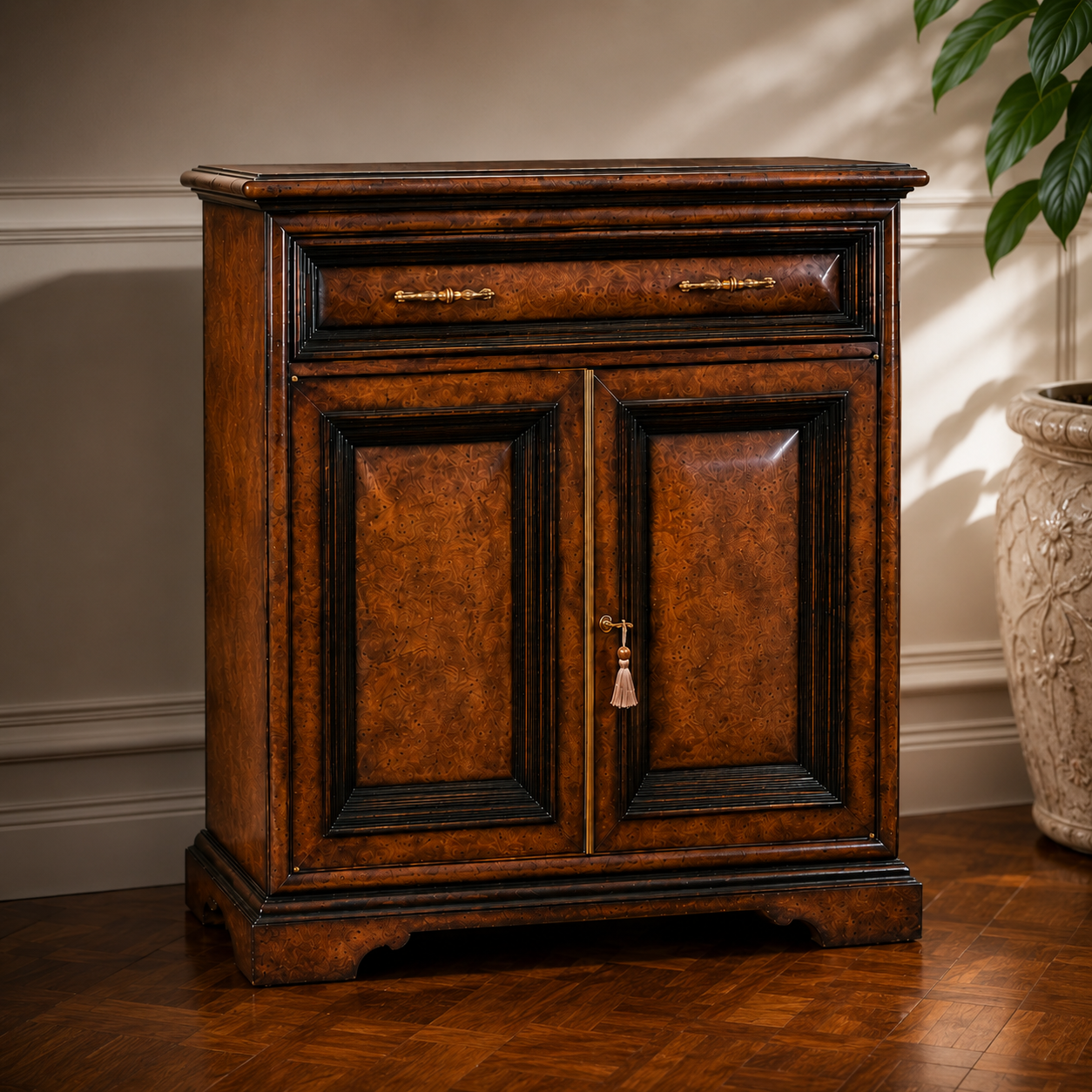 THEODORE ALEXANDER Silver Cabinet