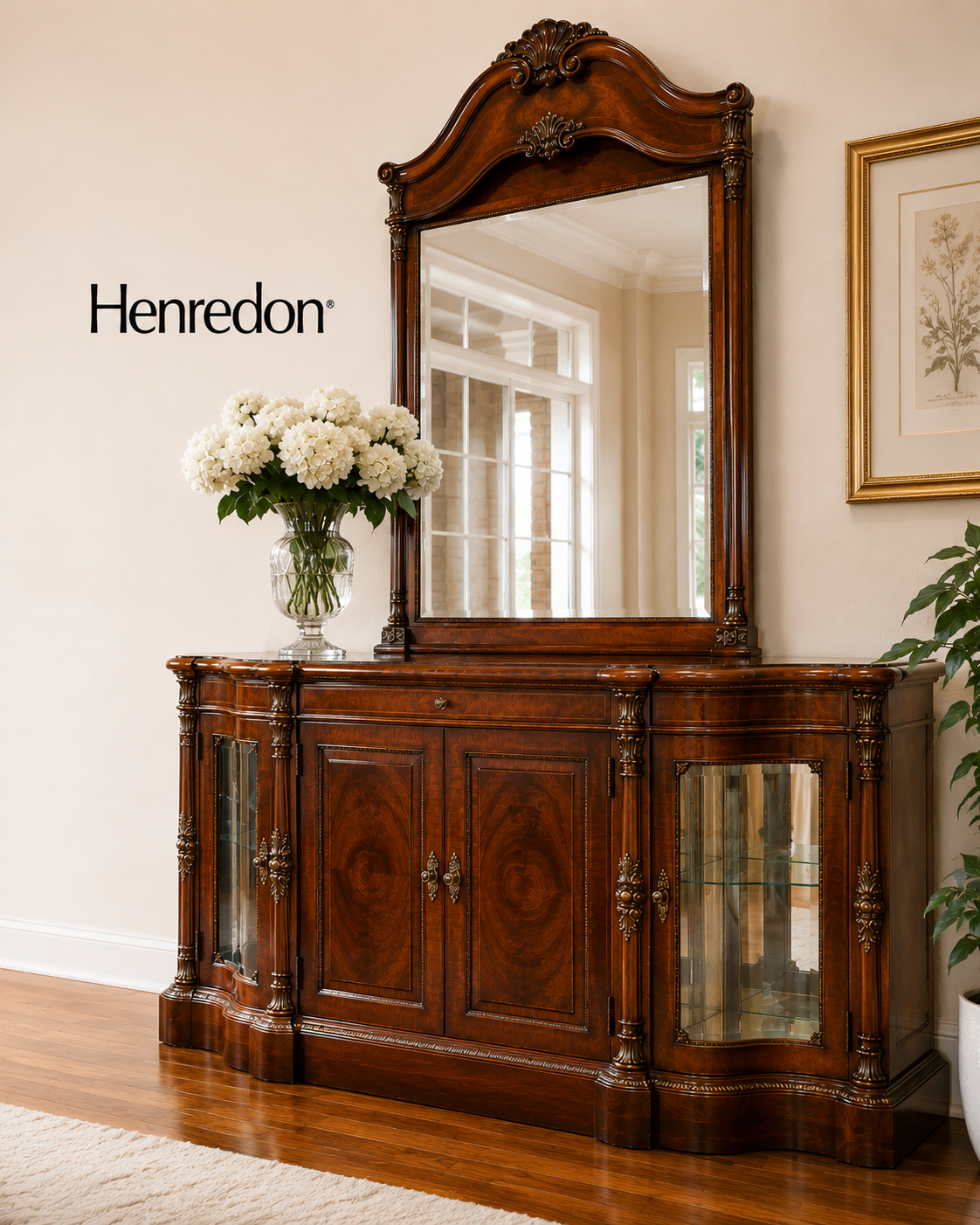 Henredon Mirrored Sideboard