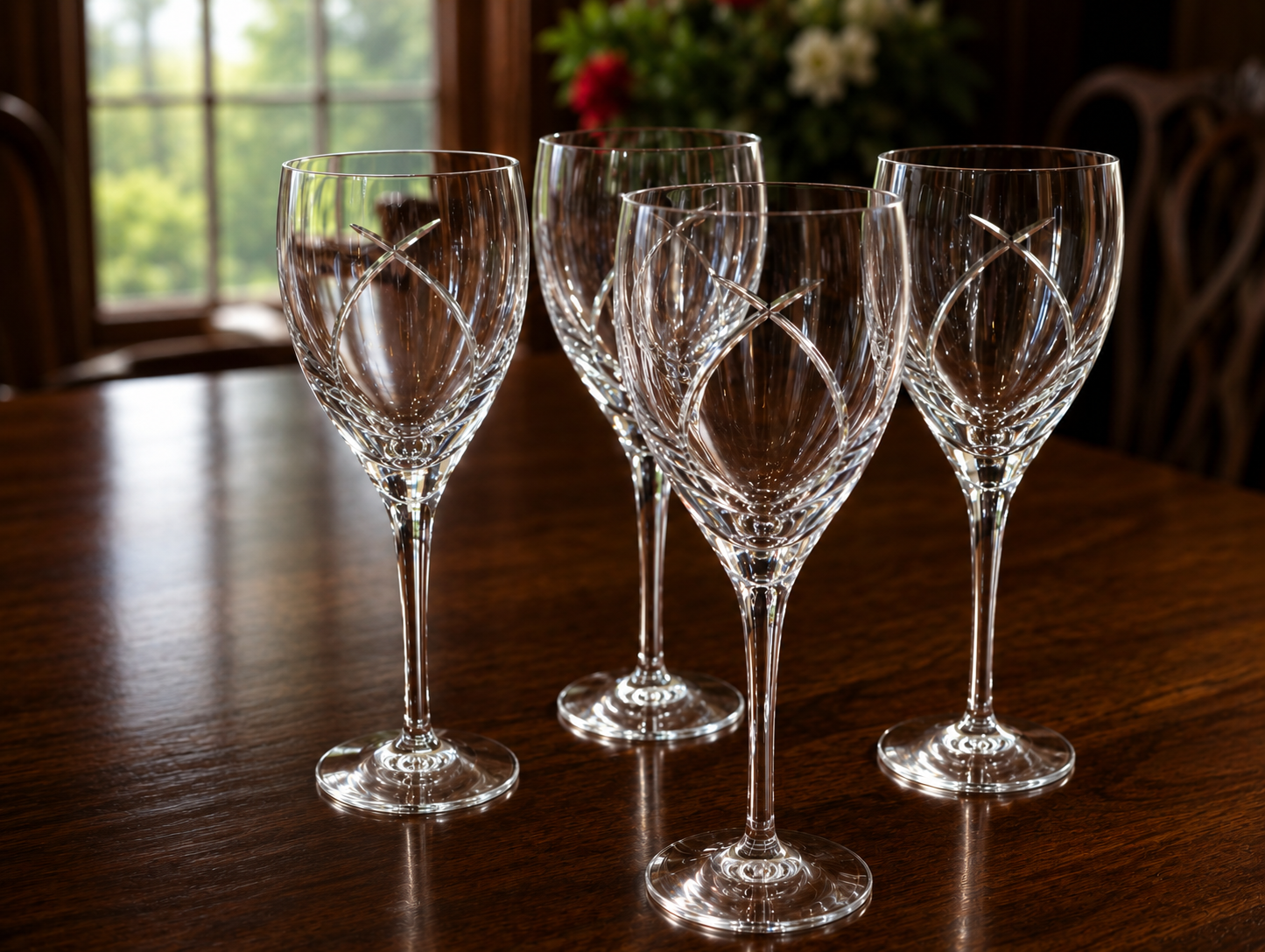 Set of 4 WATERFORD Wine Stems