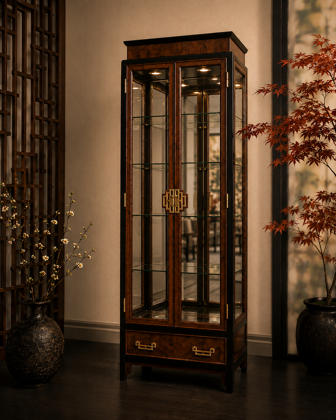 Asian Design Curio Cabinet by CENTURY Furniture