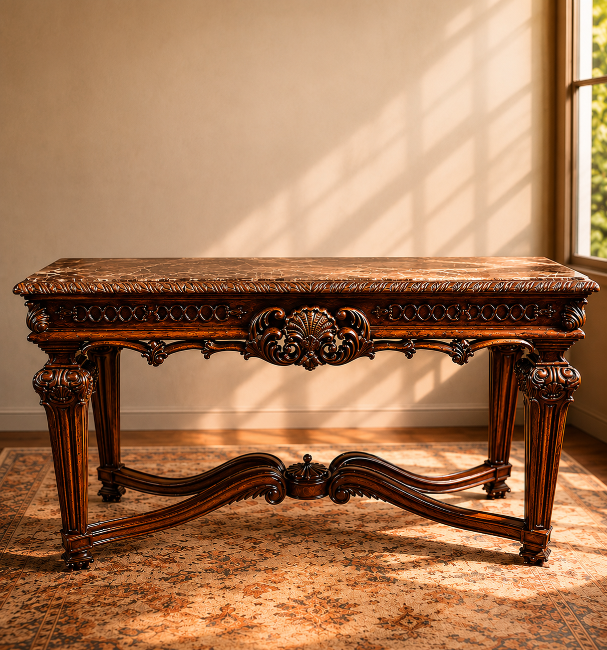 Renaissance Revival Console Table