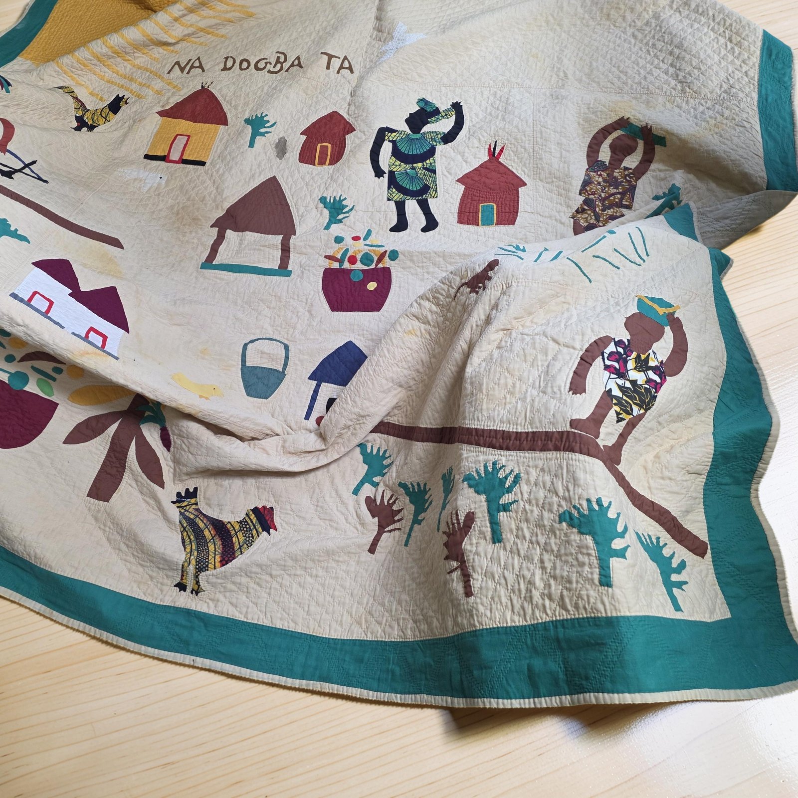 Hand-Stitched Quilt from Village in Liberia