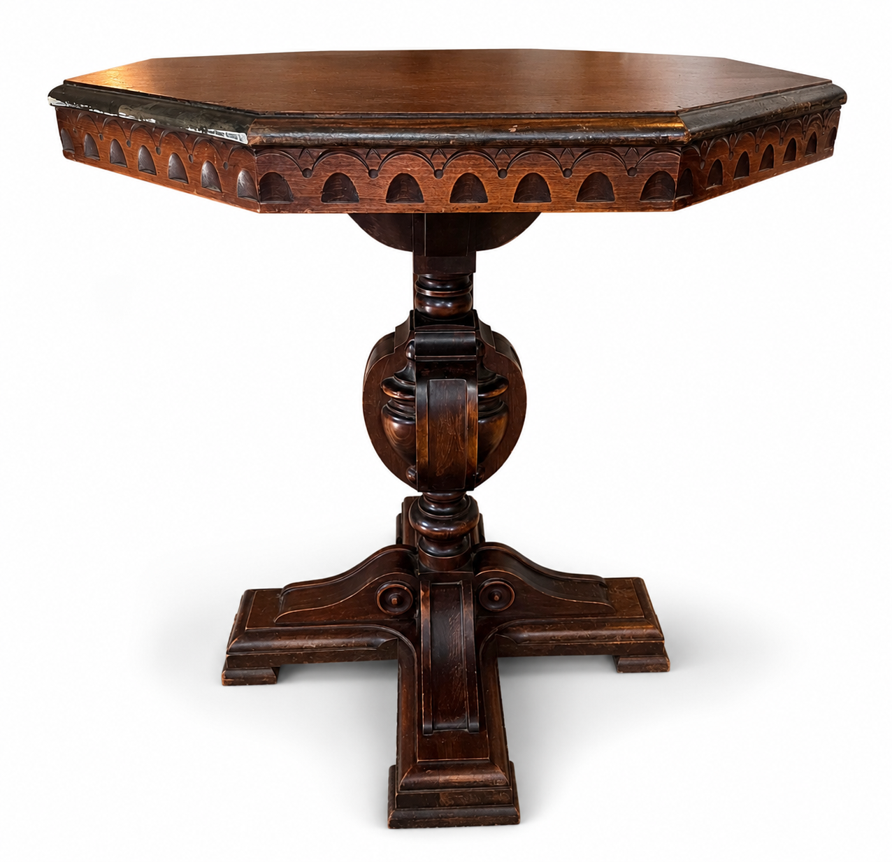 Vintage English Oak Lamp Table