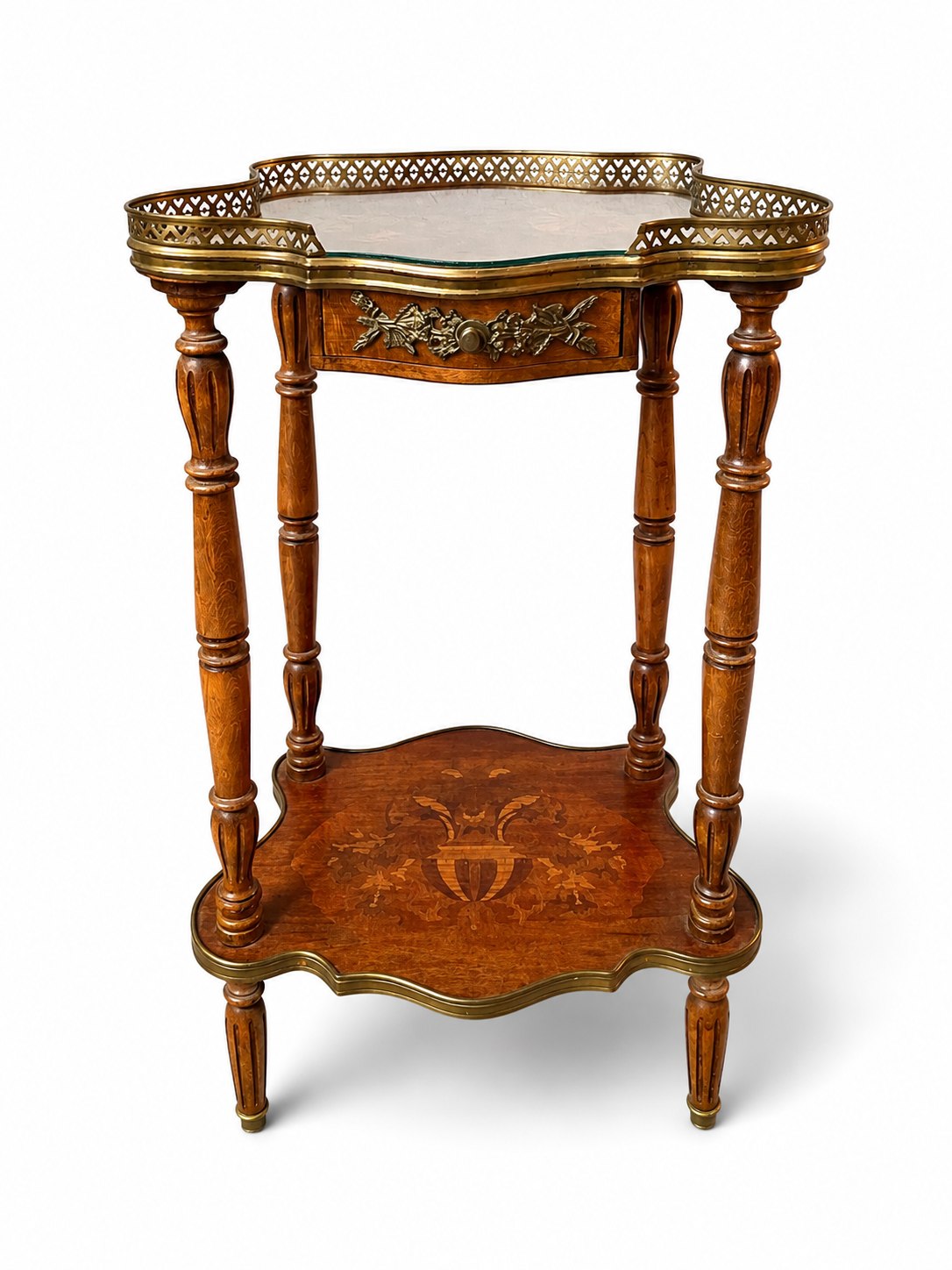 Petite French Single Drawer Side Table