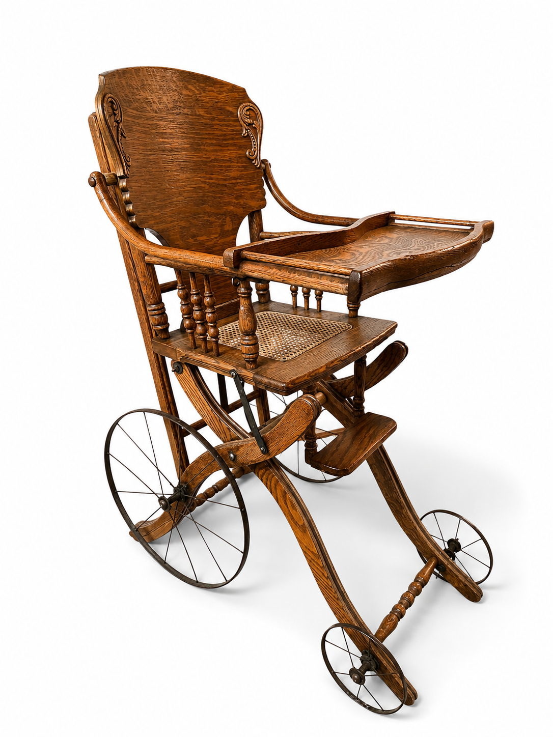 Antique Victorian Rolling High Chair