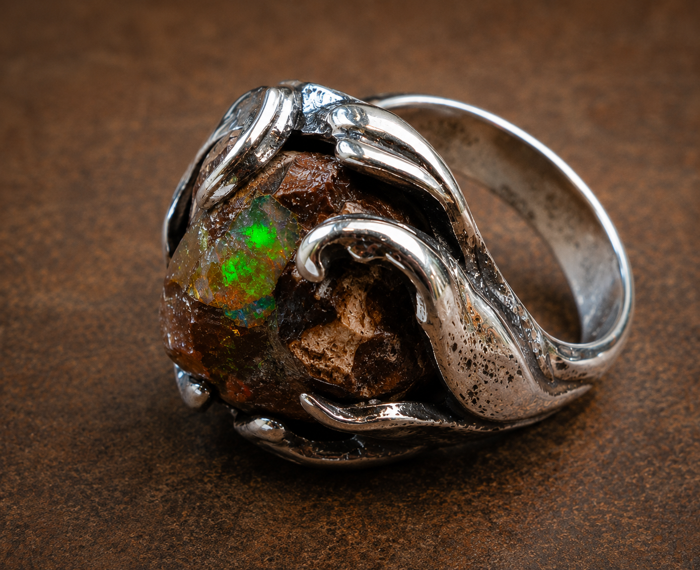Alberto's 950 Rough Opal Ring size 6