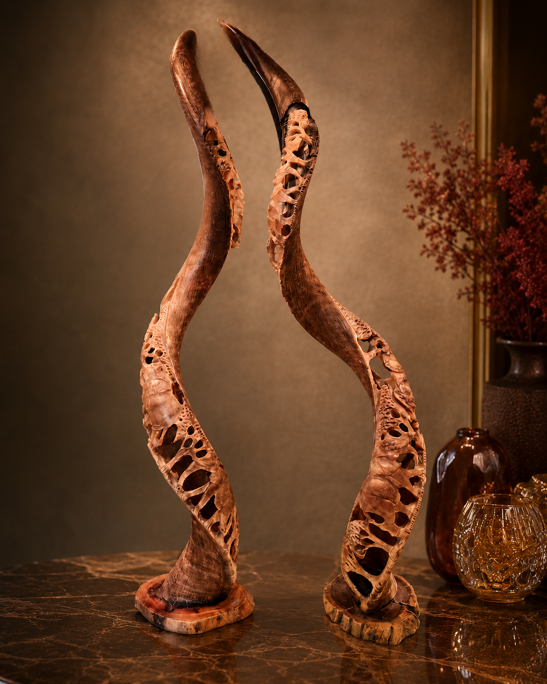 PR Carved Kudu Antlers