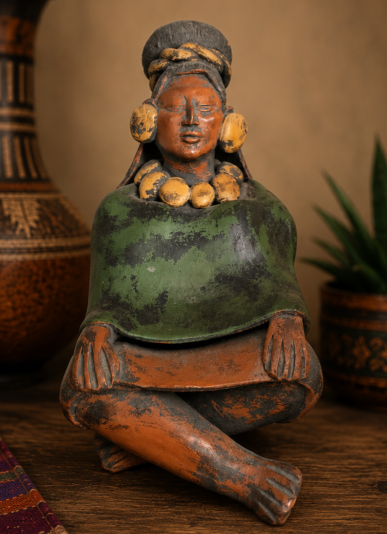 Vintage Mexican Terra Cotta Woman