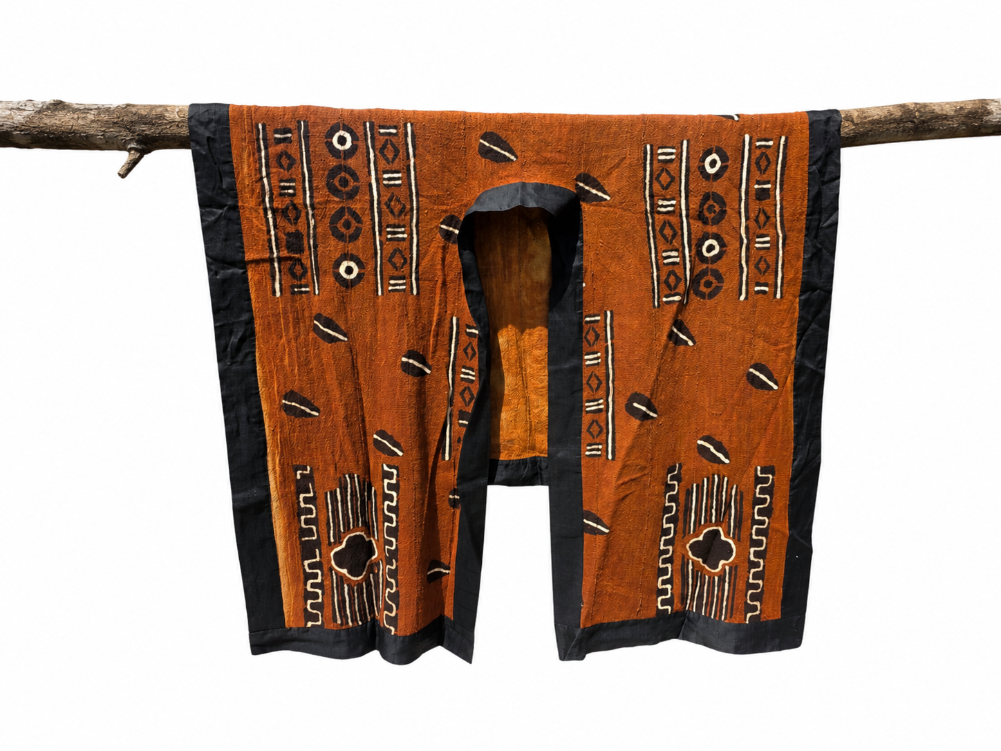 Mud Cloth Cape from Mali, brown
