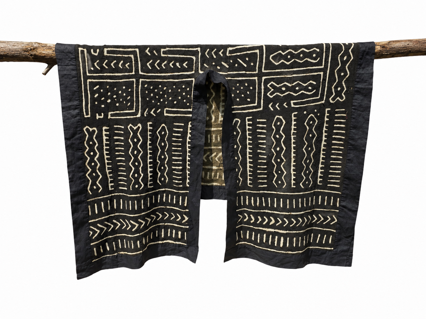Mud Cloth Cape from Mali, Black