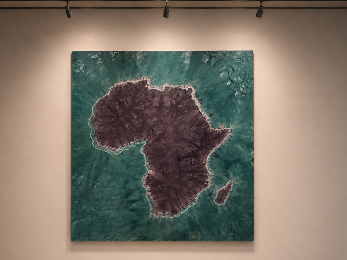 Africa in stretched Tie Dye - Marine Drive Estate Sale