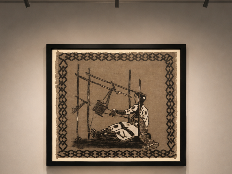 Framed Mud Cloth - Marine Drive Estate Sale