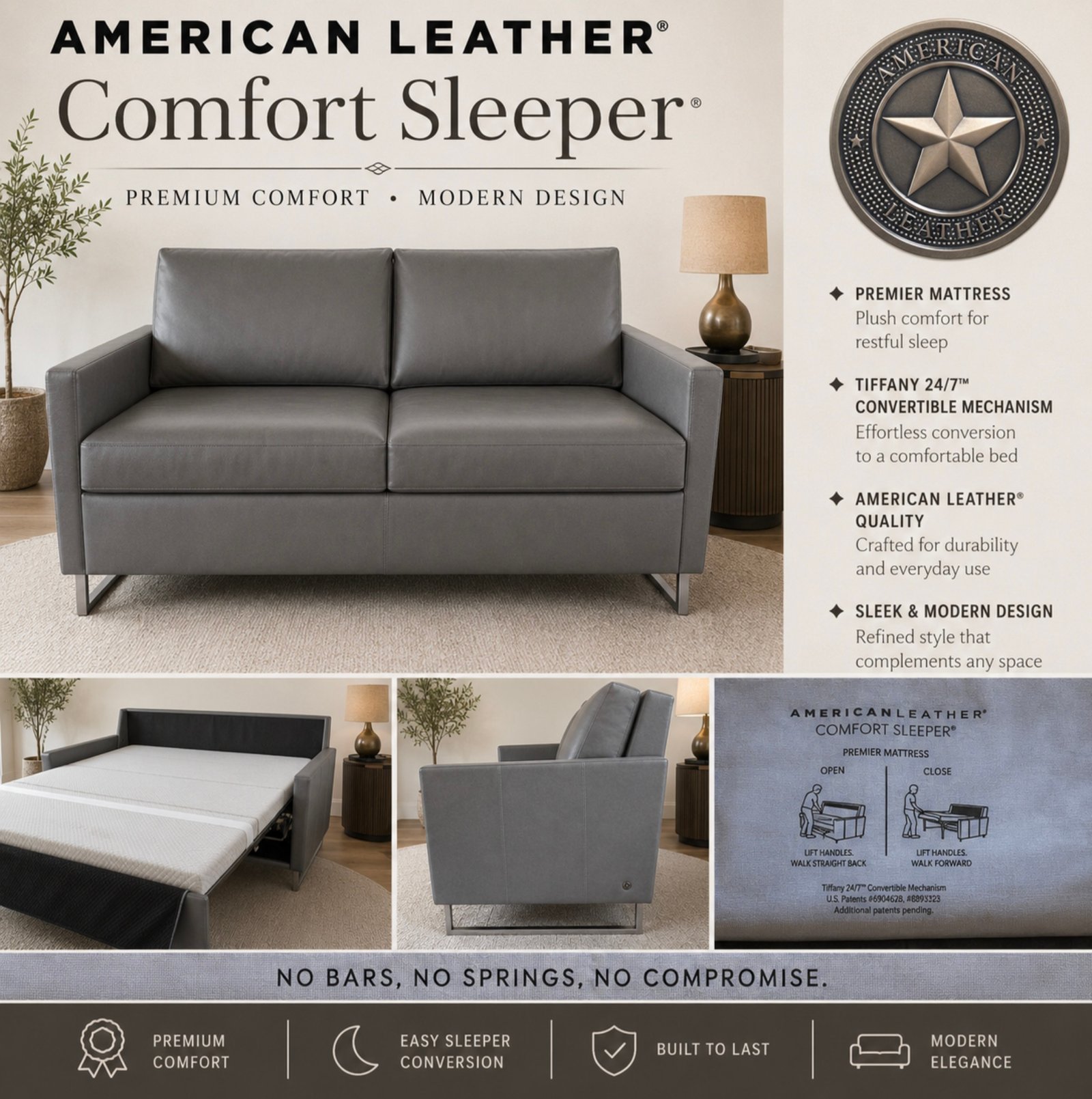 American Leather Comfort Sleeper -  Estate Sale