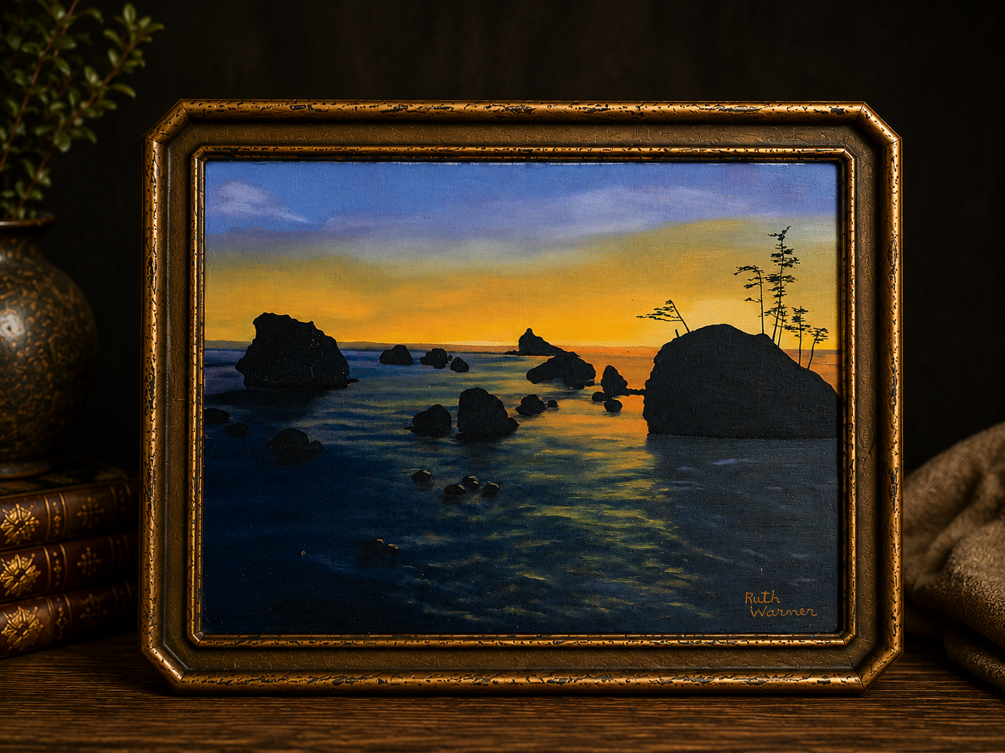 RUTH WARNER, "Coastal Sunset" - Marine Drive Estate Sale
