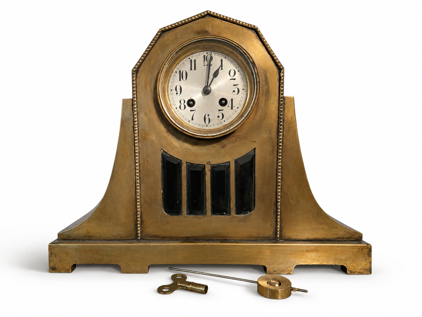 Vintage Brass Mantle Clock - NE Portland Estate Sale