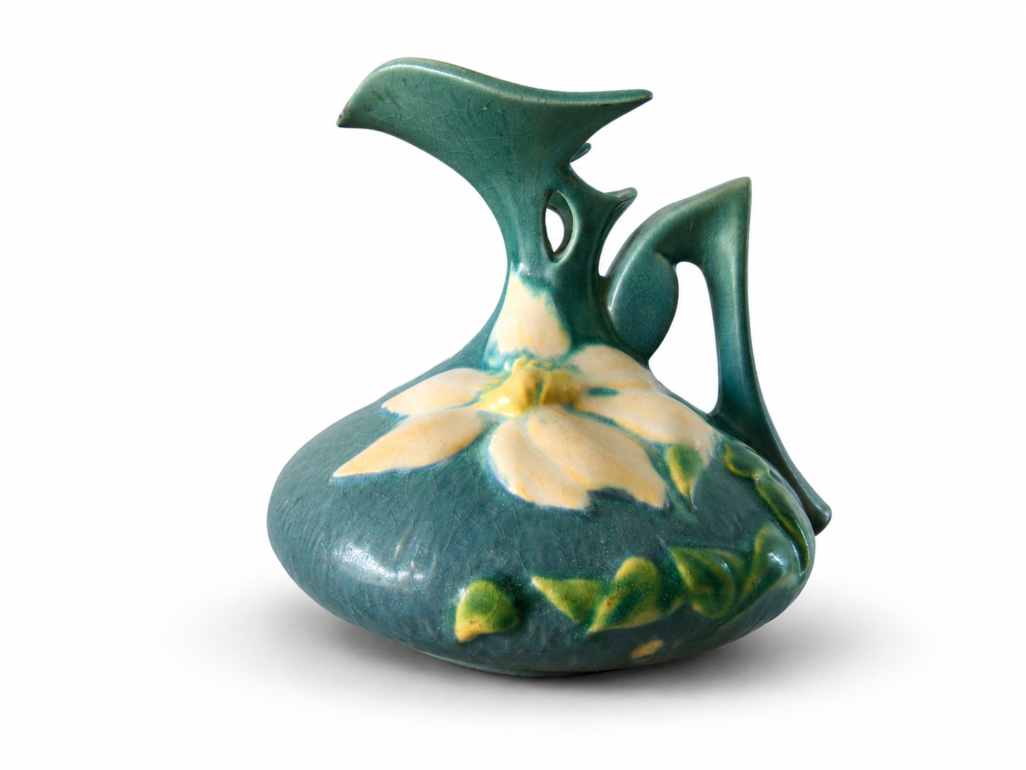 Vintage Roseville "Clematis" Ewer - NE Portland Estate Sale