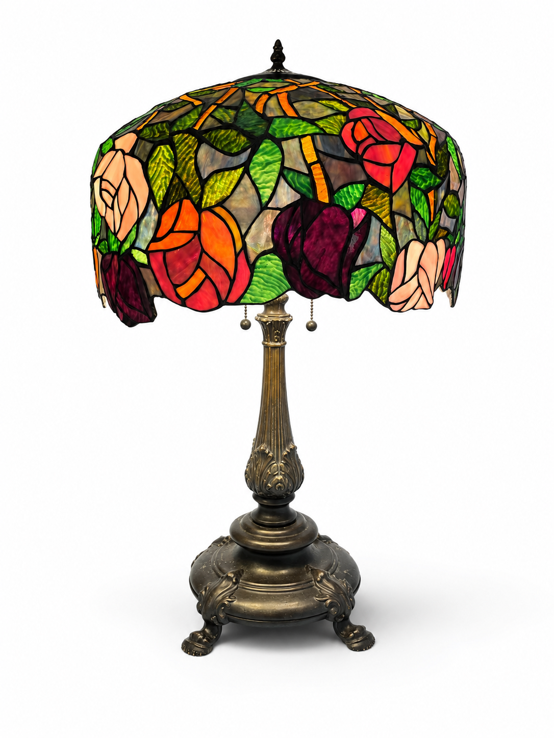 Stained Glass Table Lamp - NE Portland Estate Sale