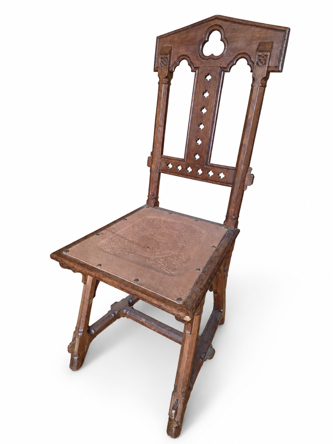 Antique Gothic Revival Side Chair - NE Portland Estate Sale