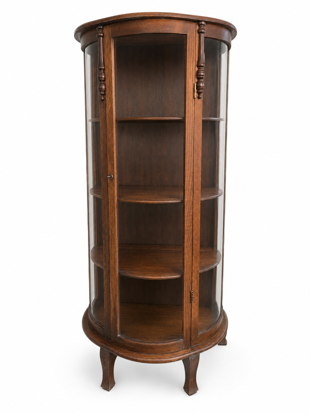 Vintage Bow-Front China Cabinet - NE Portland Estate Sale