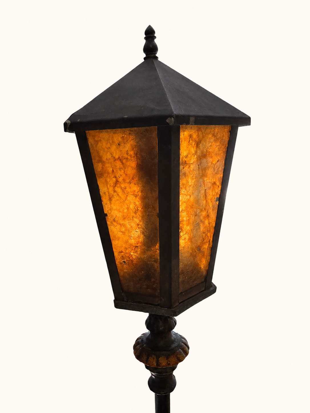 Cast Iron Lantern Floor Lamp - NE Portland Estate Sale