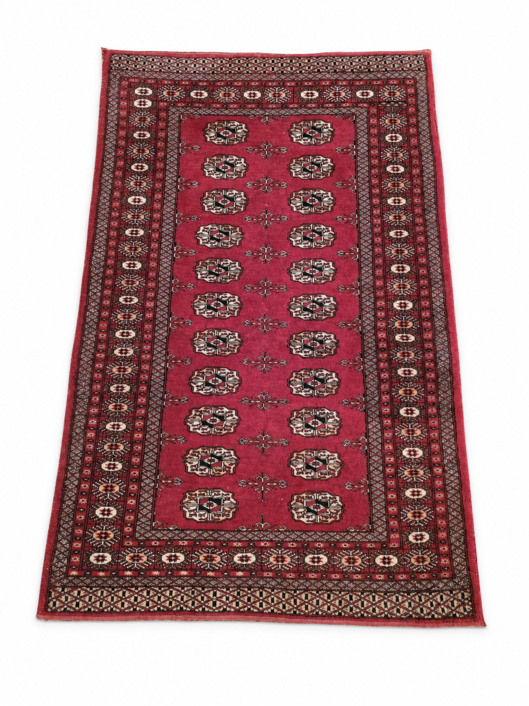 3x5 Pakistani Bokhara Wool Rug - South Burlingame Estate Sale