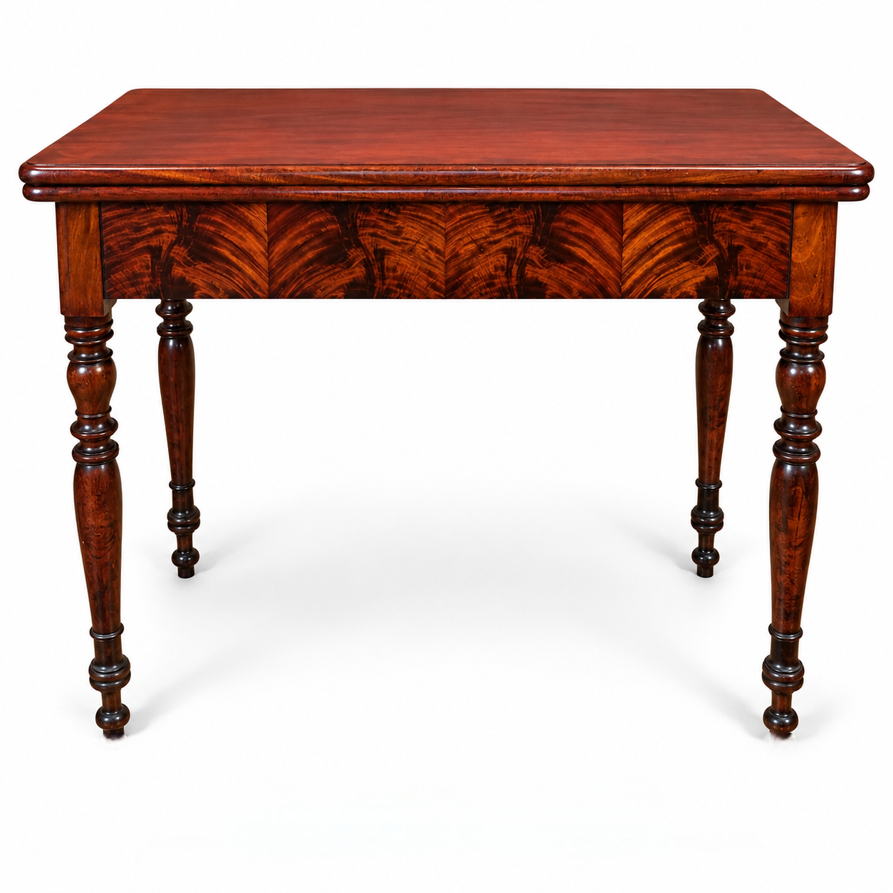 Flamed Mahogany Game Table - South Burlingame Estate Sale