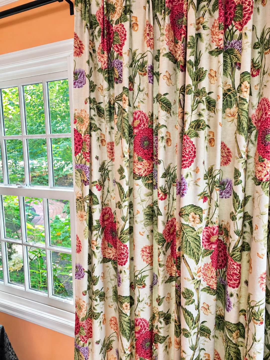 Custom Lined Drapery LR - South Burlingame Estate Sale