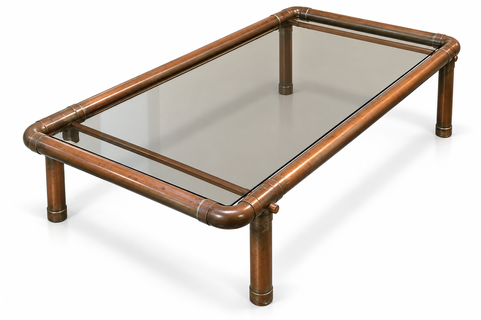 Copper Tubing Cocktail Table - South Burlingame Estate Sale