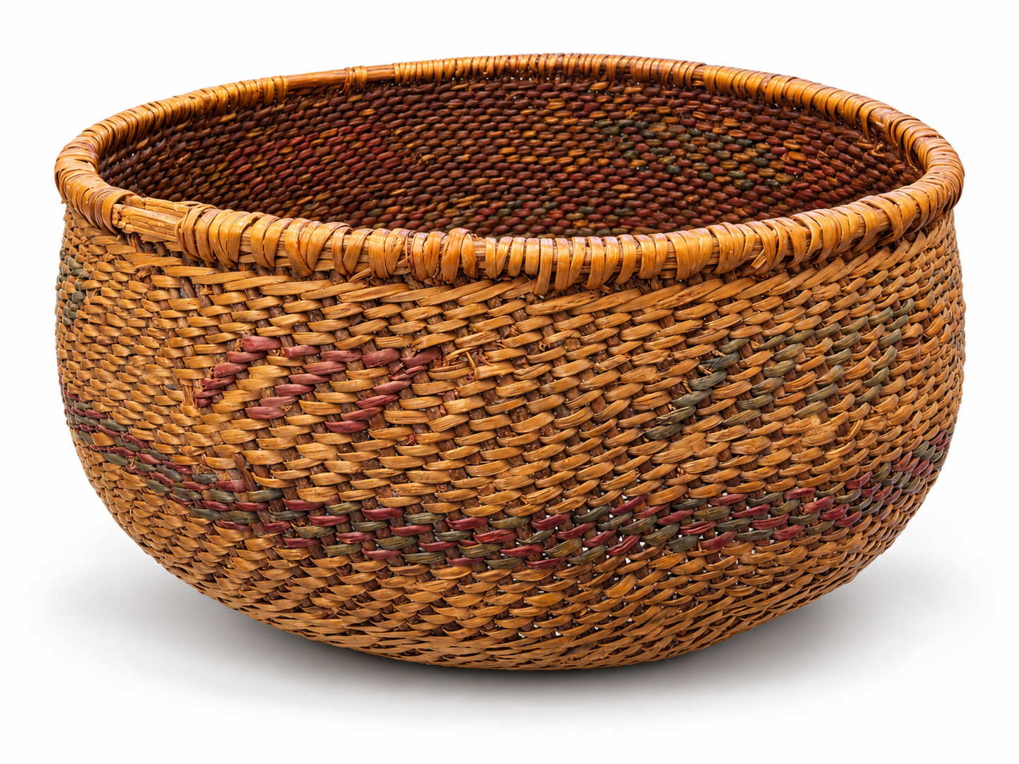 Antique Twined Basket, PNW Columbia River Region - South Burlingame Estate Sale