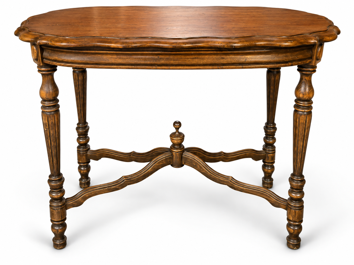 Vintage Flamed Mahogany Side Table - South Burlingame Estate Sale