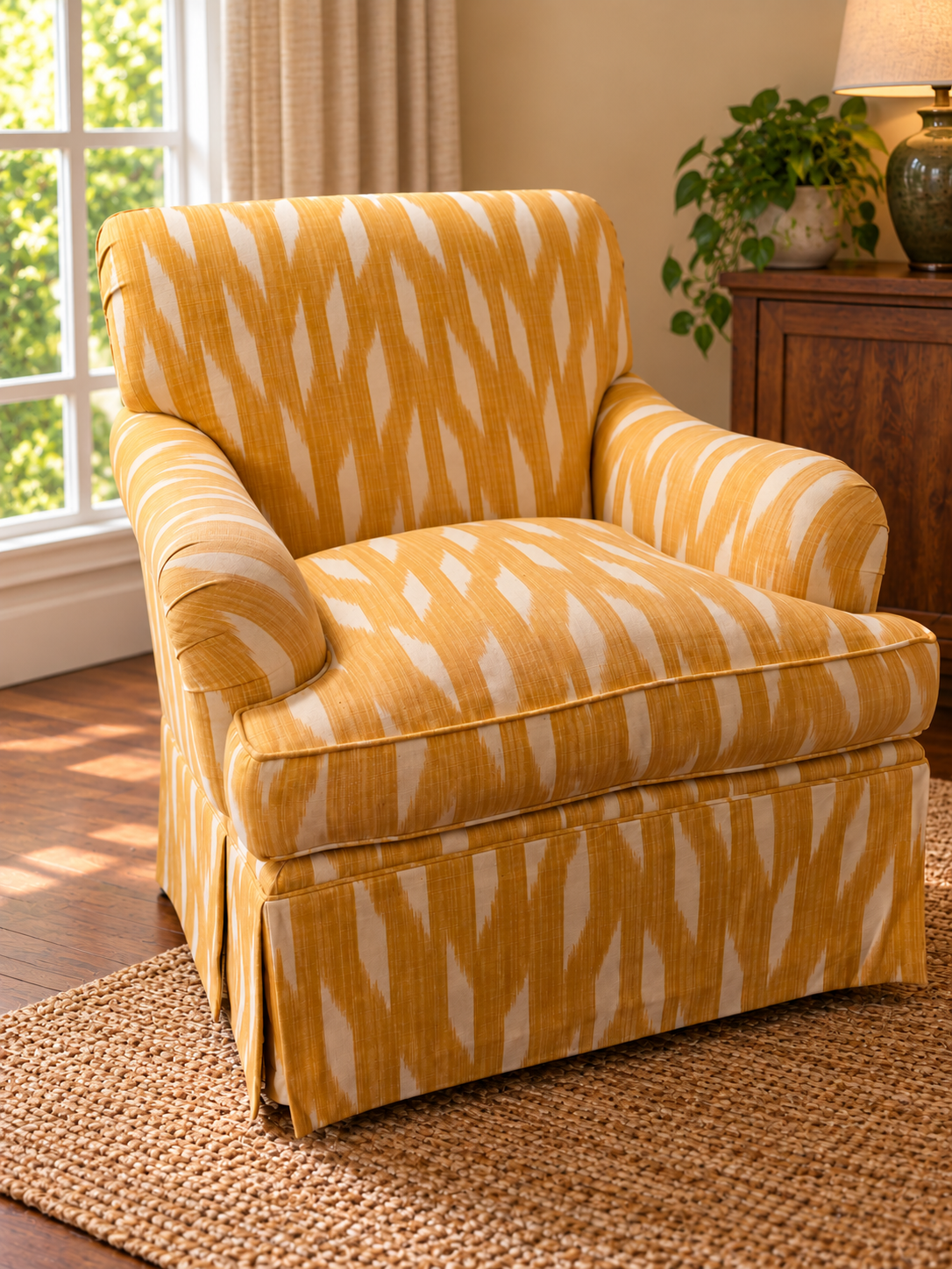Custom Upholstered Club Chair - South Burlingame Estate Sale