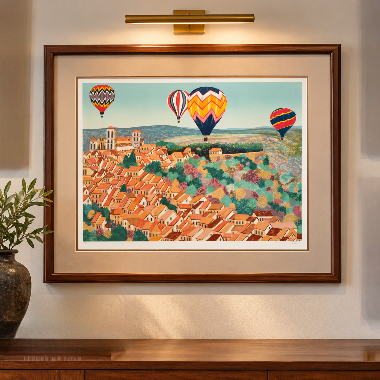 FRANCOISE FANCH LADEN "Balloons Over The Town" - South Burlingame Estate Sale