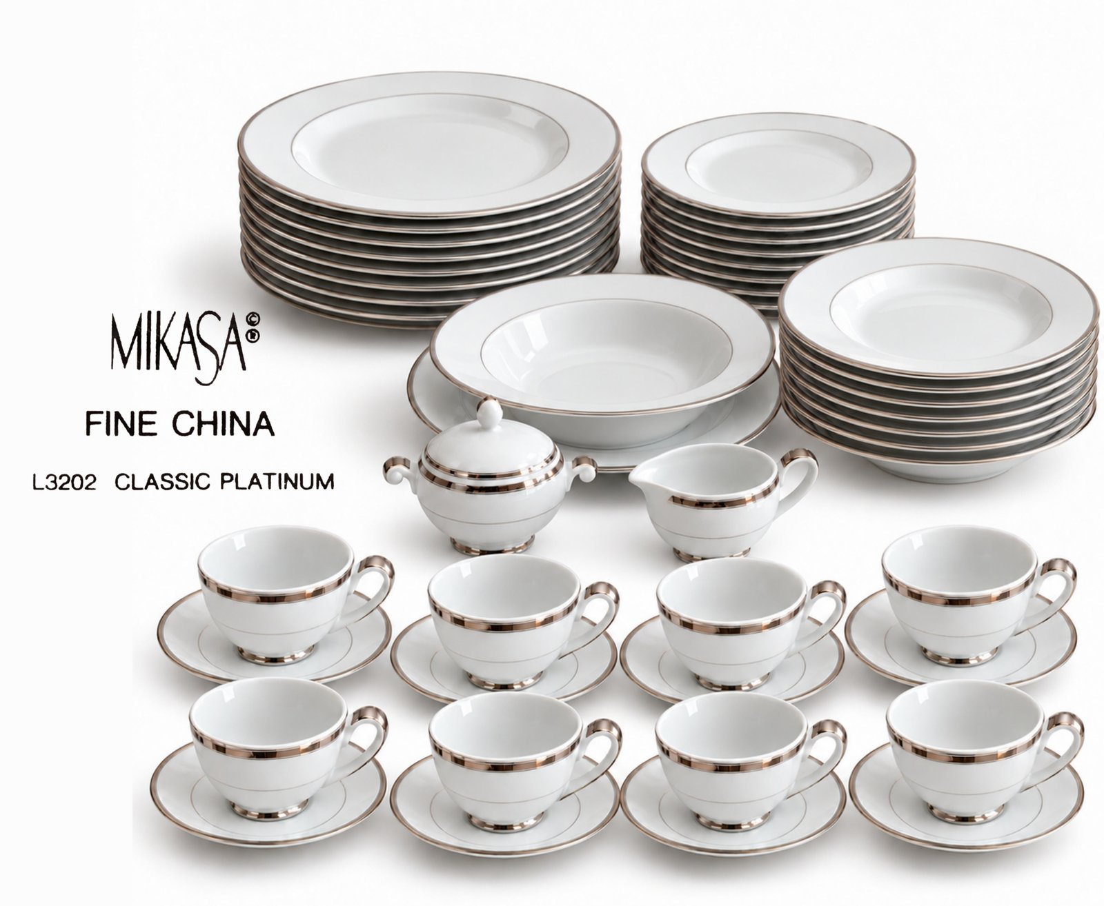 MIKASA Dinnerware for 8 - Parkrose Estate Sale