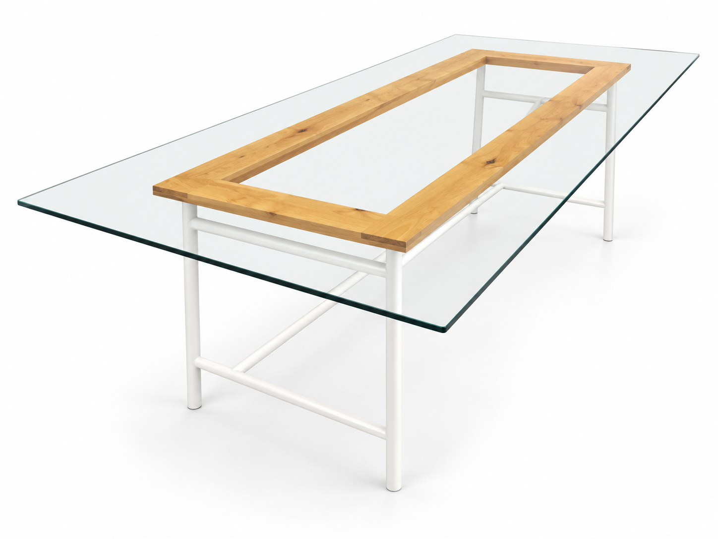 Glass Top Dining Table, MADE IN OREGON - The Good Mod Liquidation Estate Sale