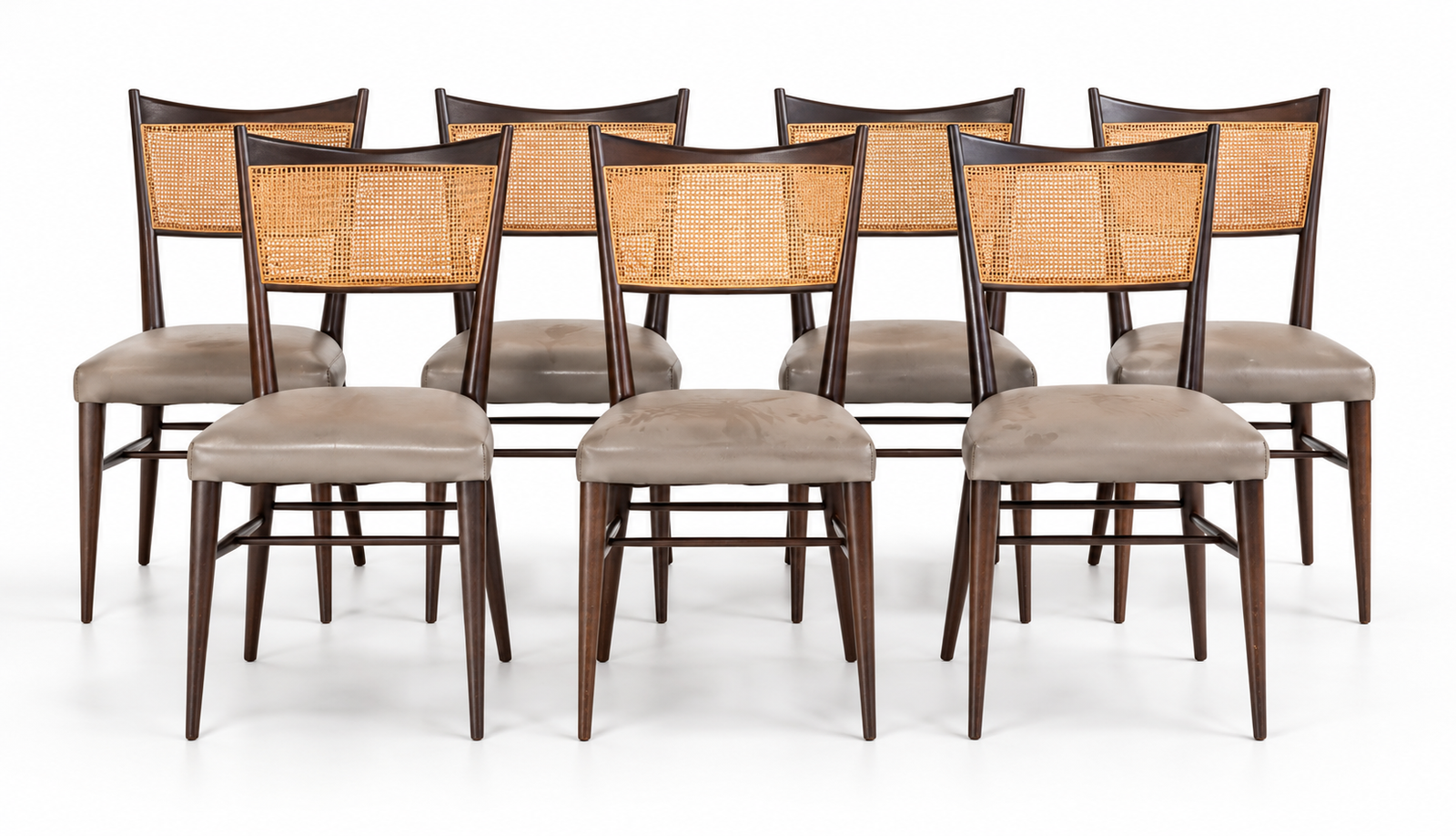 Set of 7 Paul McCobb Caned Dining Chairs - The Good Mod Liquidation Estate Sale