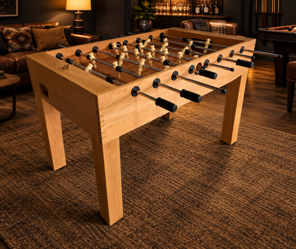 Hardwood Foosball Table - The Good Mod Liquidation Estate Sale