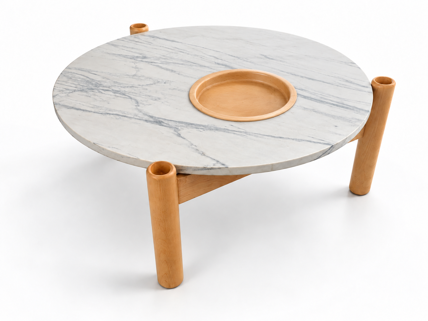Dip Marble Coffee Table Hand Made in House - The Good Mod Liquidation Estate Sale