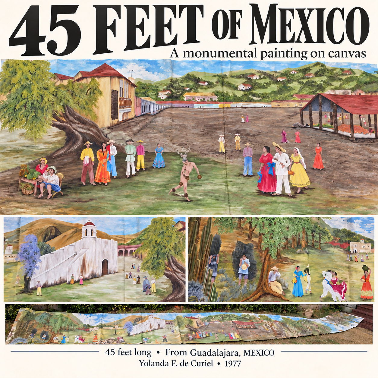 45 Foot Mexican Painting 1979 - The Good Mod Liquidation Estate Sale