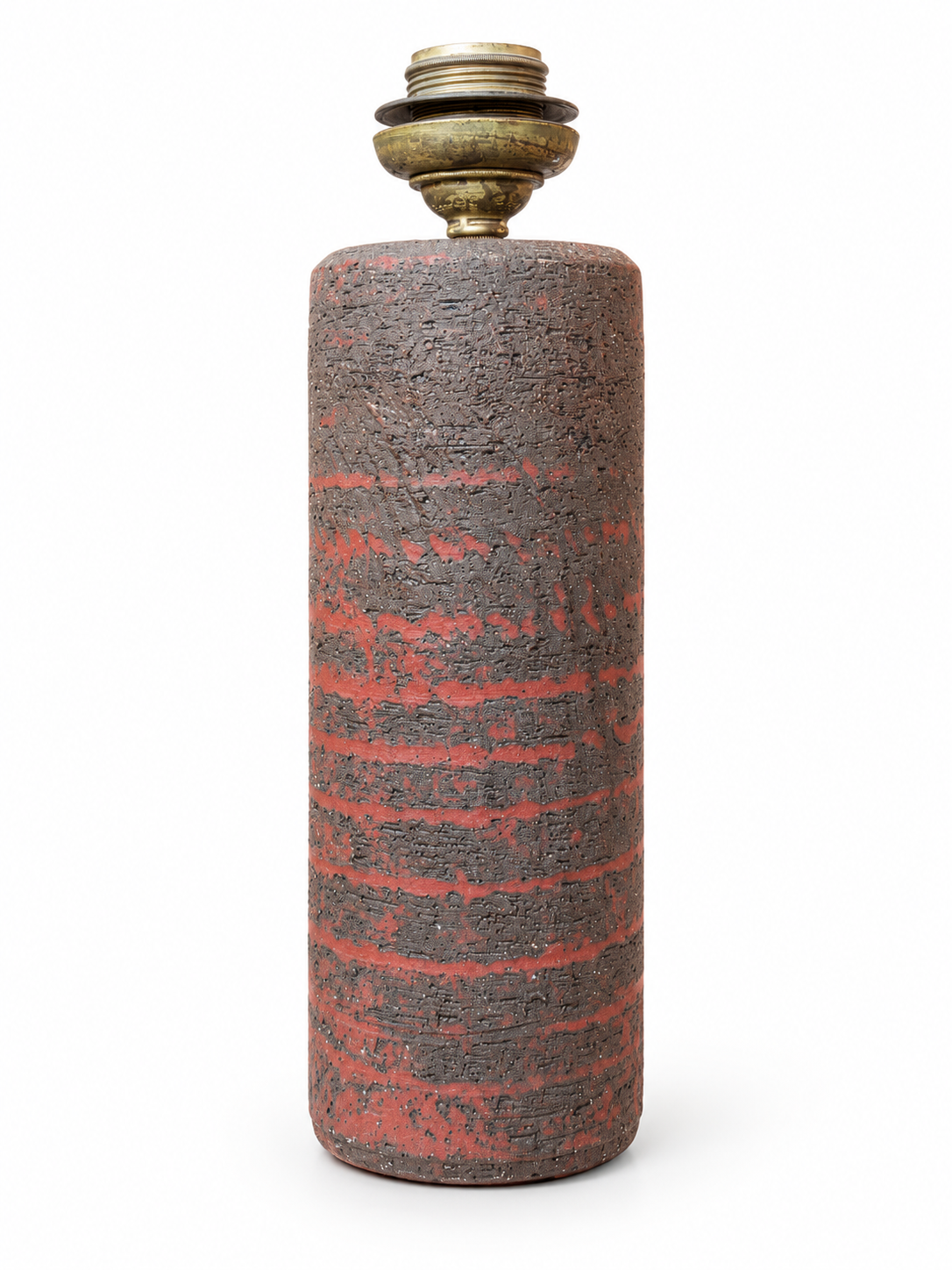Black & Red Ceramic Lamp - The Good Mod Liquidation Estate Sale