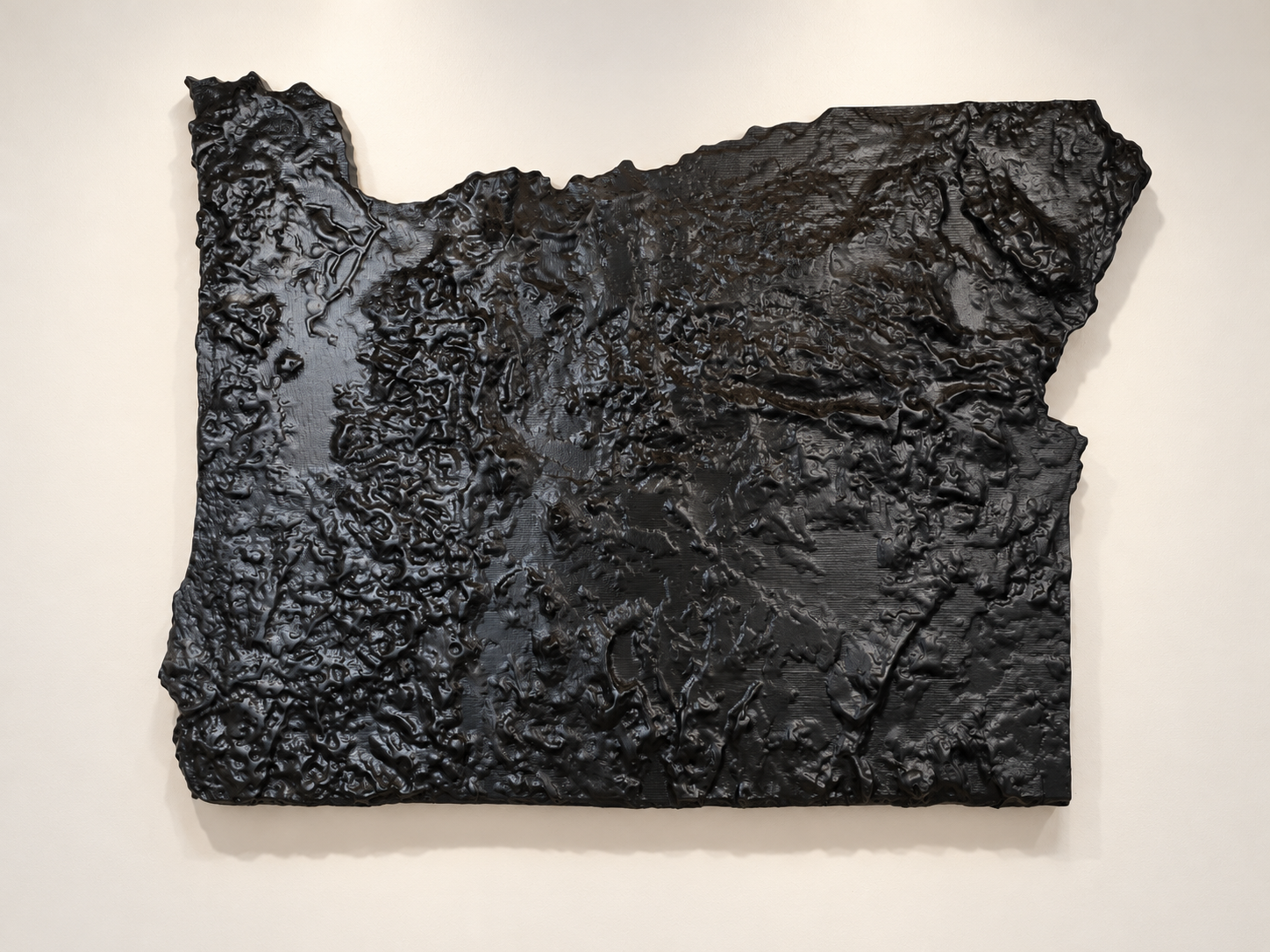 Oregon Topographical Map Black - The Good Mod Liquidation Estate Sale
