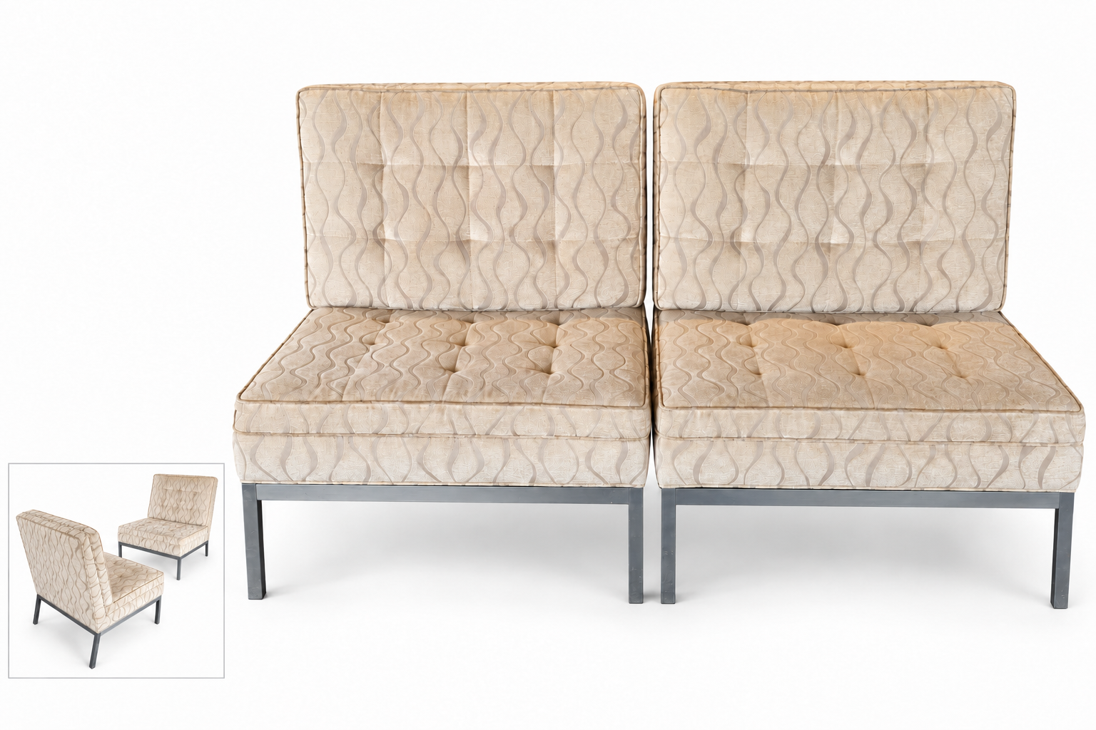 Pair Knoll Slipper Loinge Chairs - The Good Mod Liquidation Estate Sale