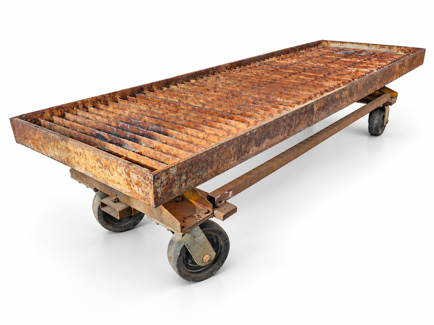 Oxidized Industrial Cart - The Good Mod Liquidation Estate Sale