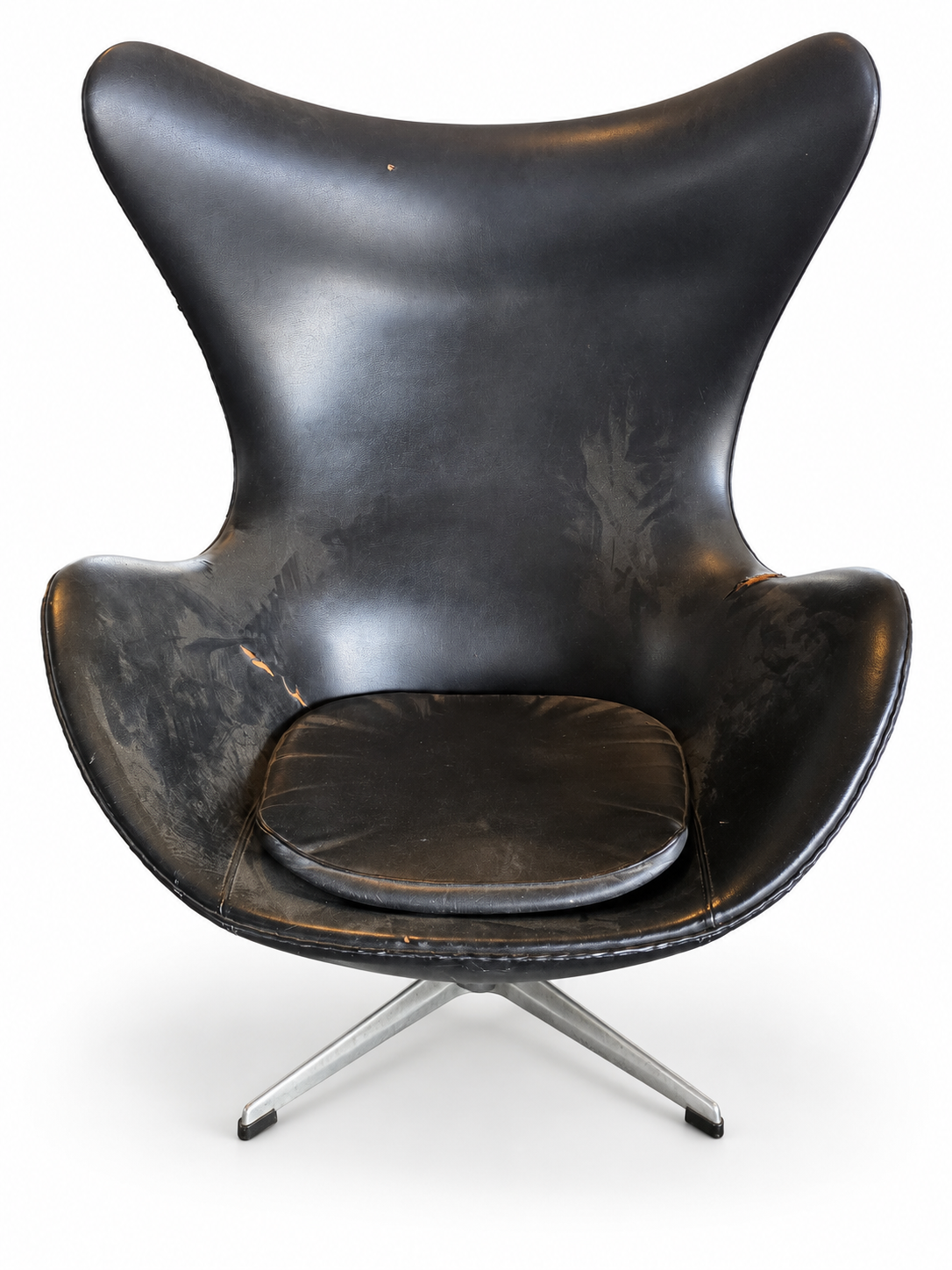 Authentic Egg Chair, Black AS-IS - The Good Mod Liquidation Estate Sale