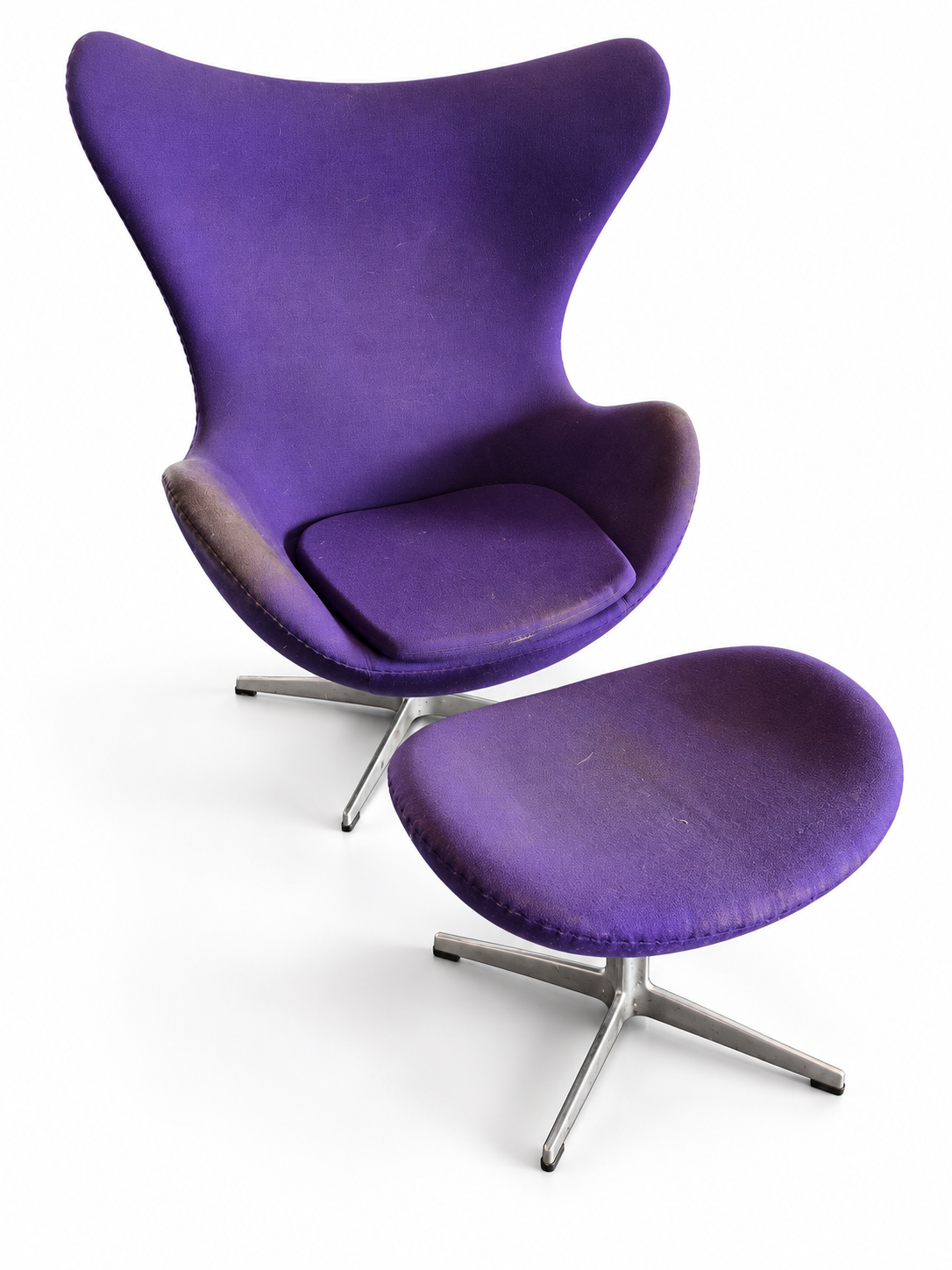 Authentic Egg Chair & Footrest, Purple AS-IS - The Good Mod Liquidation Estate Sale