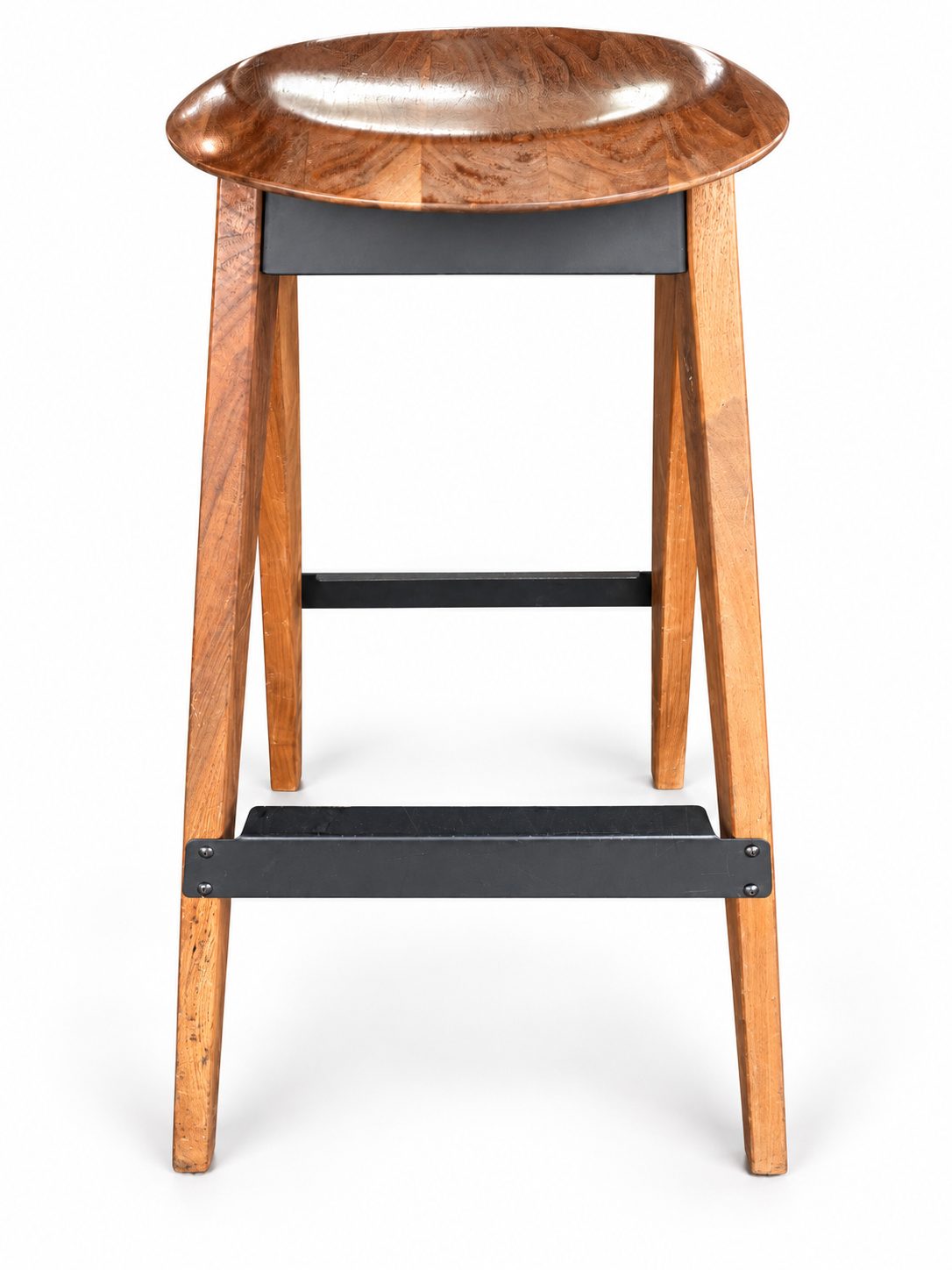 Compass Stool, Wood - The Good Mod Liquidation Estate Sale