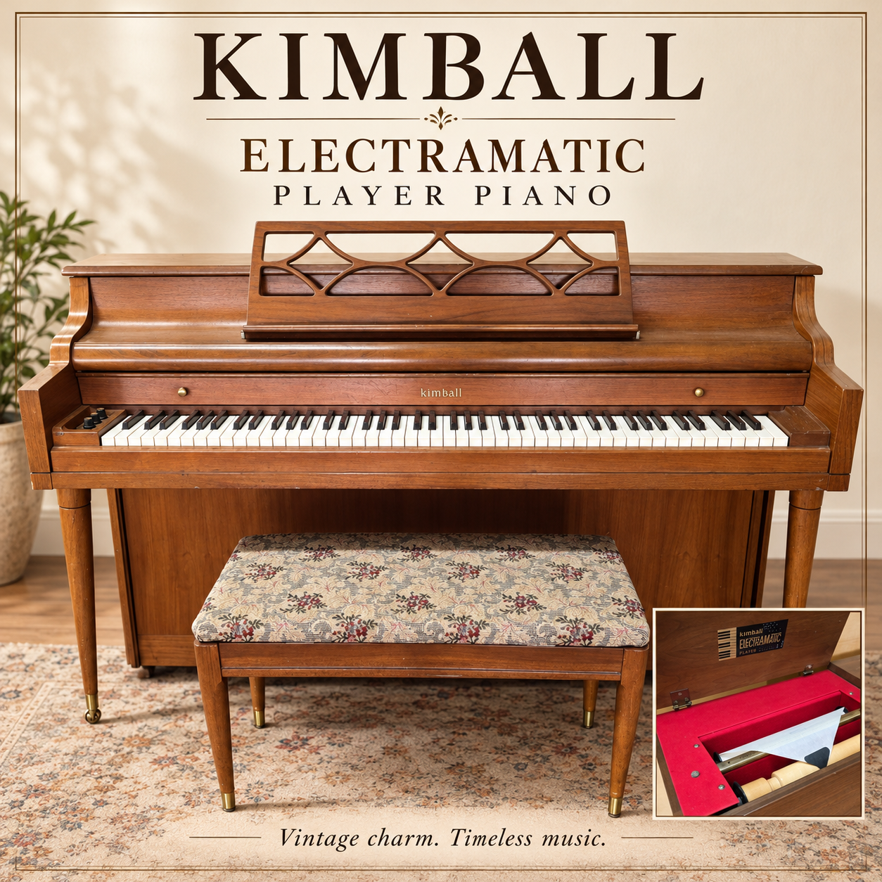 Kimball Electramatic Play piano - The Good Mod Liquidation Estate Sale